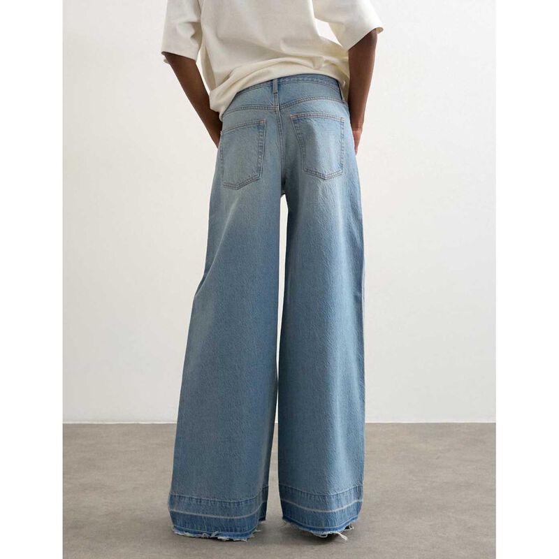 TOPSHOP Horizon Mr Wide Detail Denim Jeans image number 1
